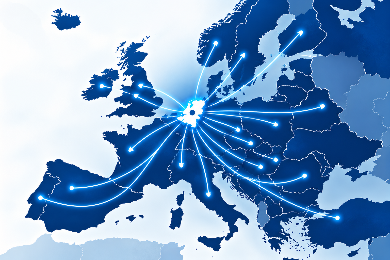 Europese transportverbindingen vanuit Nederland