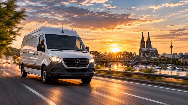 EuroCourier-bestelauto onderweg in Europa